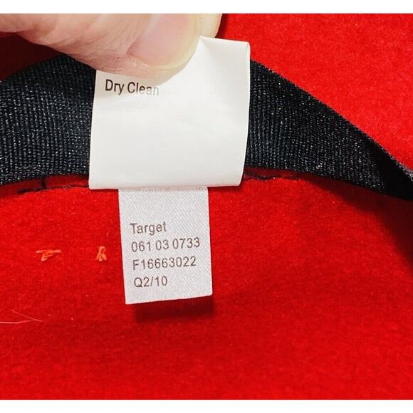 Red Felted Wool Bucket Hat 1980’s by Target Black Patent Trim Chic One Size - Picture 9 of 9